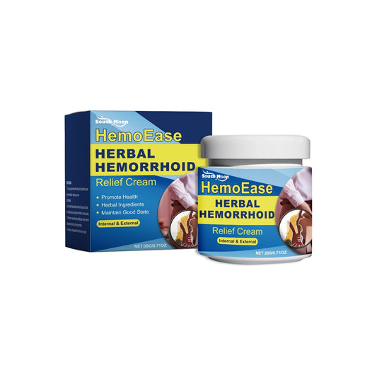 SOUTH MOON HemoEase Herbal Hemorrhoid Relief Cream – Advanced Botanical Perianal Support for Internal & External Discomfort