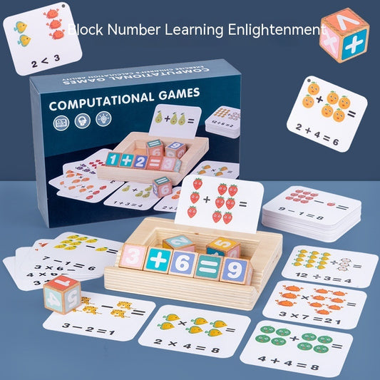 Number and Mathematical Operations - Letter and Word Cognitive Wooden Puzzle Toy