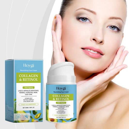 HOYGI Collagen & Retinol Facial Moisturizing Cream – Anti-Aging, Hydrating & Firming for Youthful Skin (50ml)