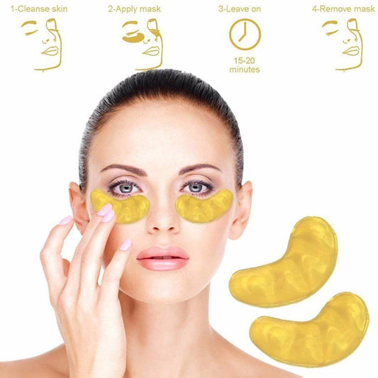 BEAUTY GOLD Korean Gold Crystal Collagen Masks, Anti-Aging, Acne Eye Mask