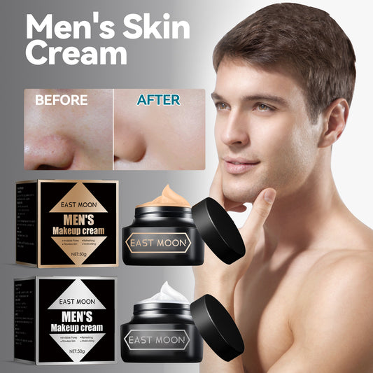 EAST MOON Men's Veil Cream: Flawless Skin Tone Corrector, Acne Scar & Pore Concealer (50g) - Skin Whitening
