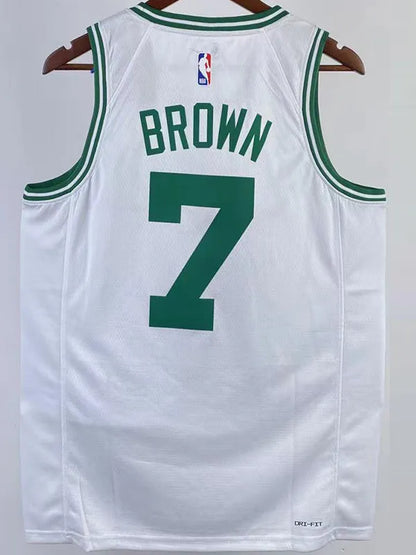 CELTICS BROWN #7 White Top Quality Hot Pressing NBA Jersey