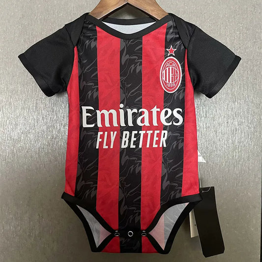 2025-26 AC Milan Home Baby Player Soccer Jersey Suit - AC Milan Baby Kit