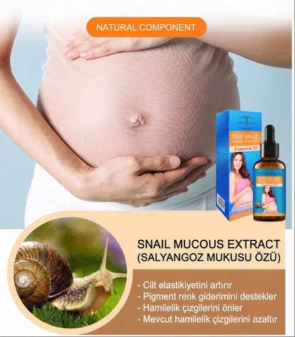 AICHUN BEAUTY Snail Postpartum Belly Massage Oil - Natural Stretch Mark Repair, Abdominal Skin Toning & Elasticity Recovery Treatment (30ml)