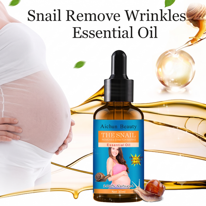 AICHUN BEAUTY Snail Postpartum Belly Massage Oil - Natural Stretch Mark Repair, Abdominal Skin Toning & Elasticity Recovery Treatment (30ml)