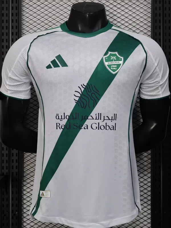2025-26 Al-Ahli Saudi White Player Version Soccer Jersey