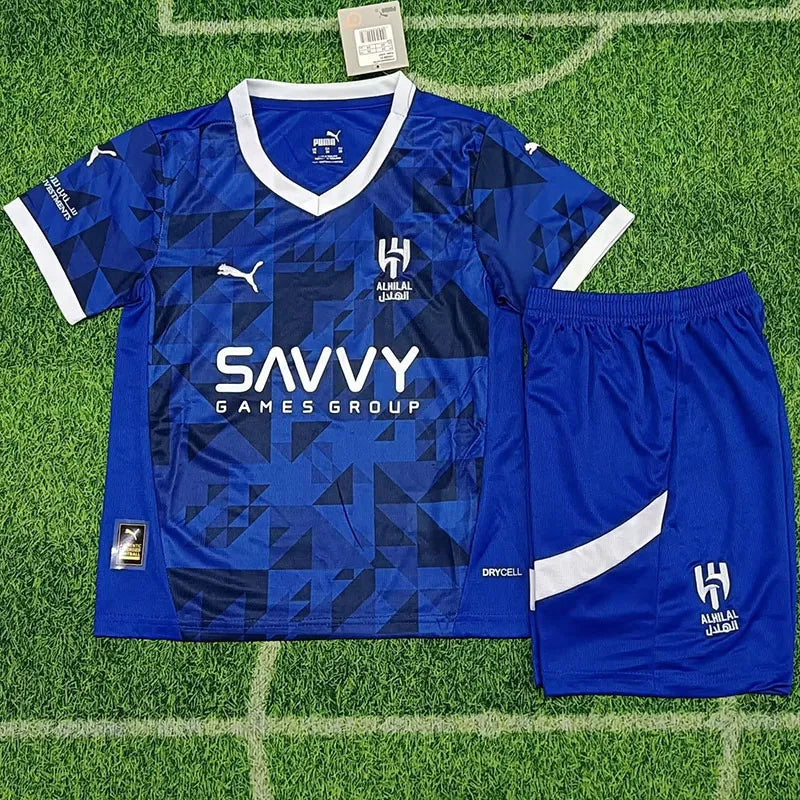 2025-26 Al-Hilal Home Kids Player Version Soccer Jersey