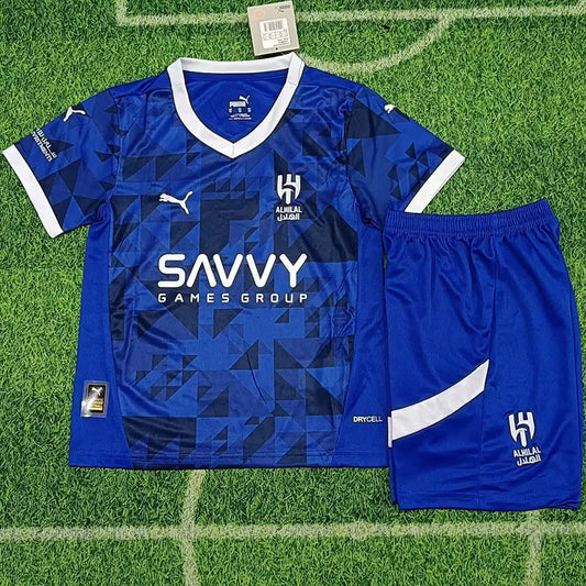 2025-26 Al-Hilal Home Kids Player Version Soccer Jersey