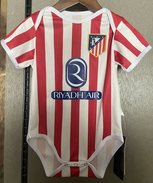 2025-26 Atletico Madrid  (ATM) Home Baby Player Soccer Jersey Suit - Atletico Madrid Baby Kit