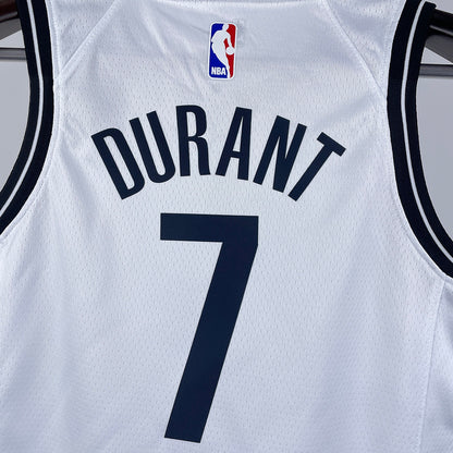 Brooklyn Nets DURANT #7 White Kids NBA Jersey