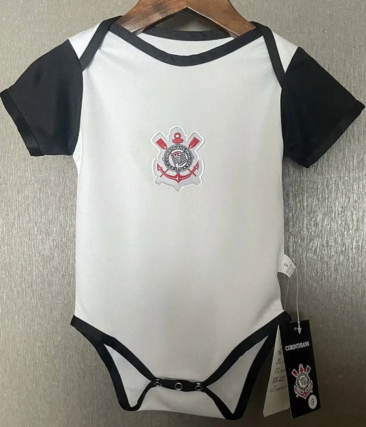 2025-26 Corinthians Home Baby Player Soccer Jersey Suit - Corinthians Baby Kit