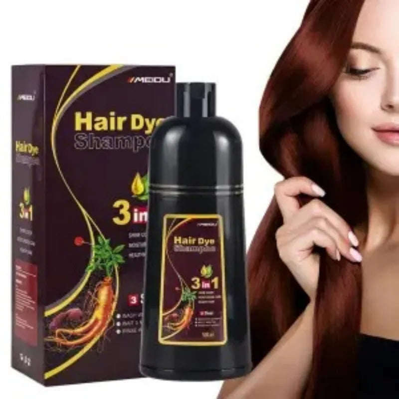MEIDU 3-in-1 White To Black Hair Dye Shampoo – Natural Herbal Black Hair Color & Conditioner
