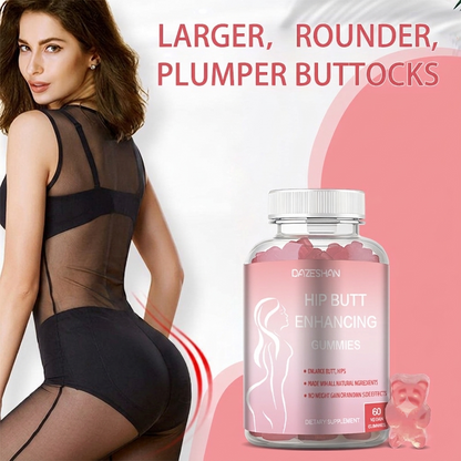Dazeshon Premium Hip & Butt Enhancing Gummies - Advanced Natural Glutathione, Lower Body Plumping & Booty Lifting Support (60 Vegan Gummies)