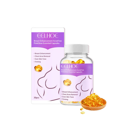 EELHOE Vitamin E-Activated Breast Firming & Lifting Essential Oil Capsules - Natural Bust Contouring, Elasticity Boosting & Sagging Defense Treatment (30pcs)