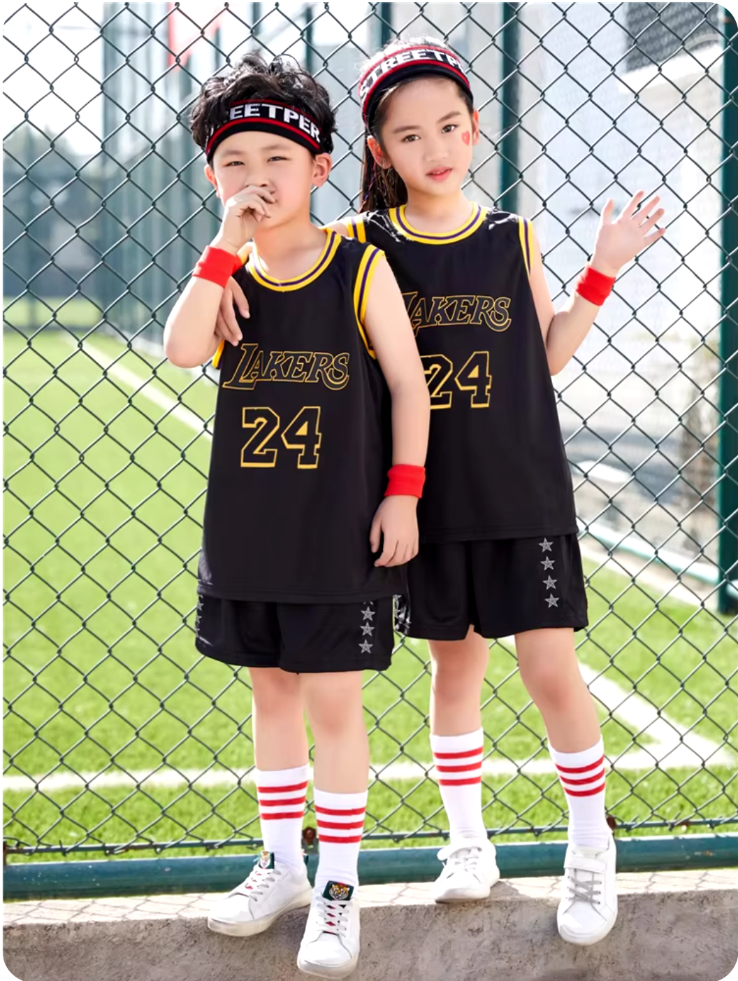 Conjunto de camiseta y pantalones cortos de la NBA Los Angeles Lakers para niños