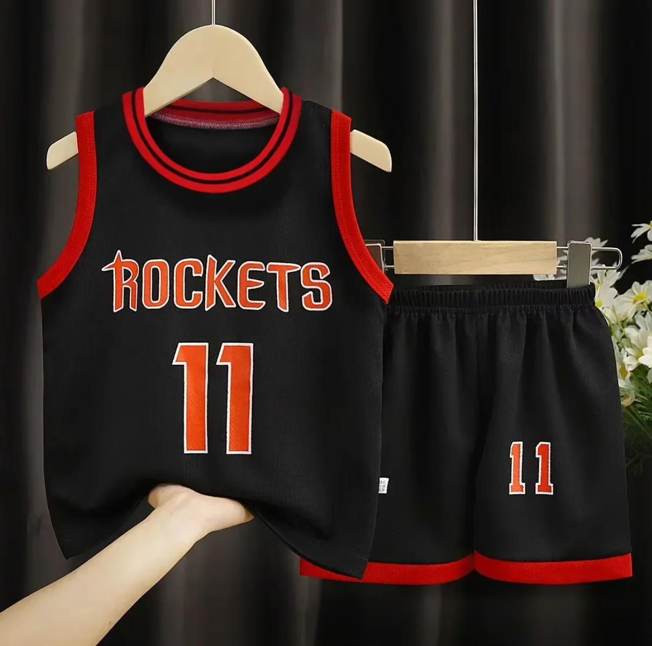 NBA Boston, Bulls, Rockets, Golden State Kids Jersey and Shorts Set