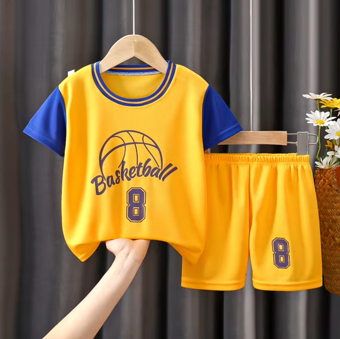 NBA Boston, Bulls, Rockets, Golden State Kids Jersey and Shorts Set