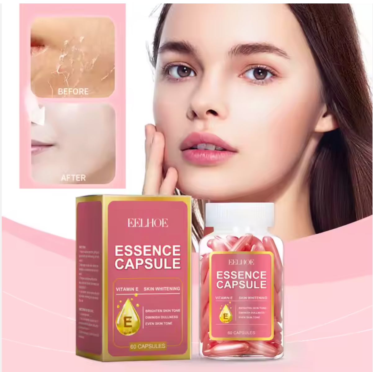 EELHOE Vitamin E Brightening Essence Capsule – All-in-One Care for Your Skin!