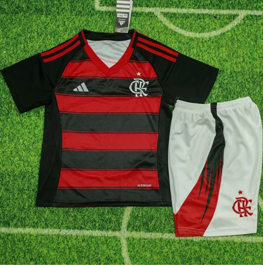 2025-26 Flamengo Home Kids Soccer Jersey