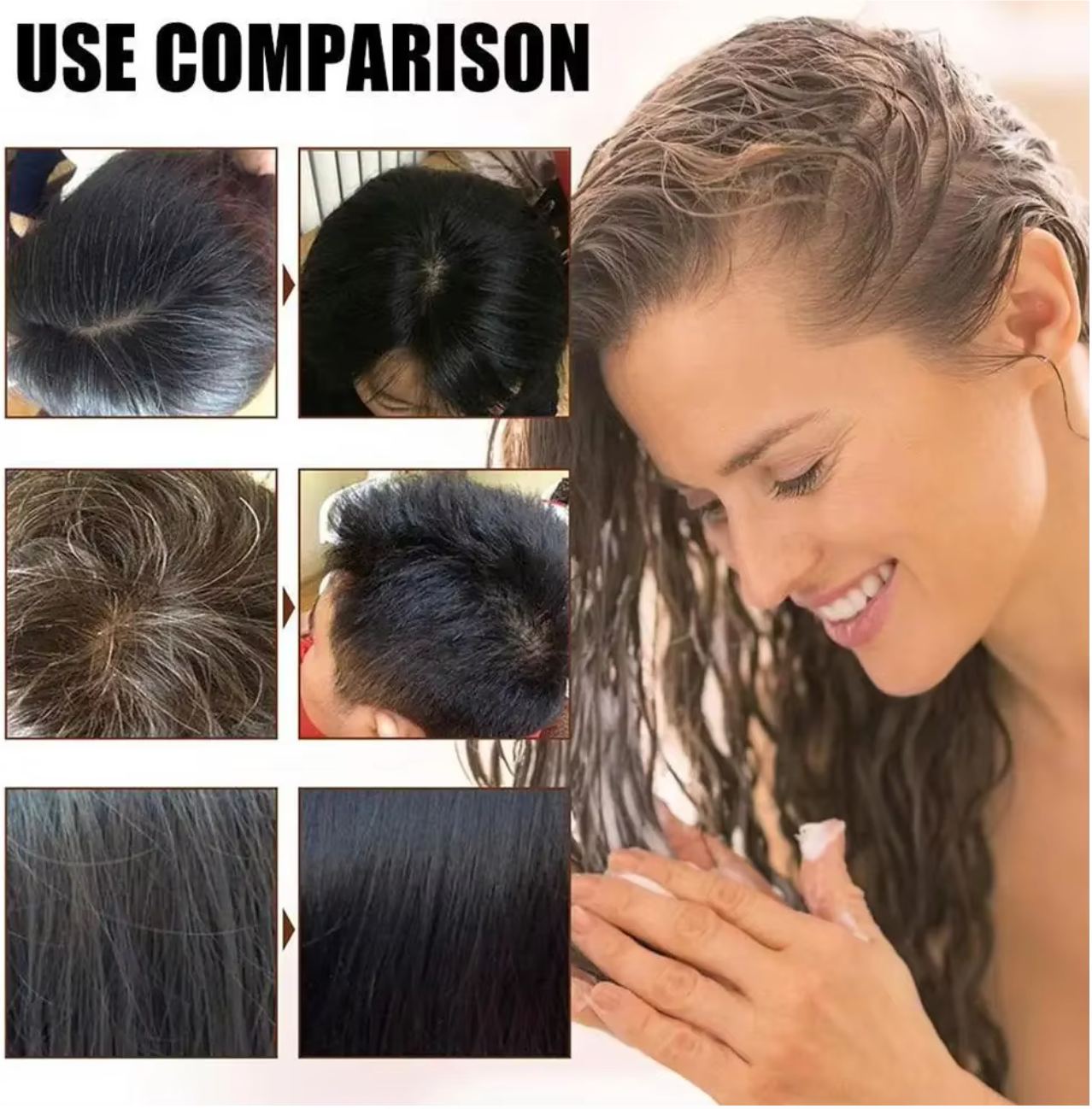 BEIROU Plant Bubble Natural Hair Dye Shampoo (200ml) – Ammonia-Free, Vegan, Long-Lasting Color
