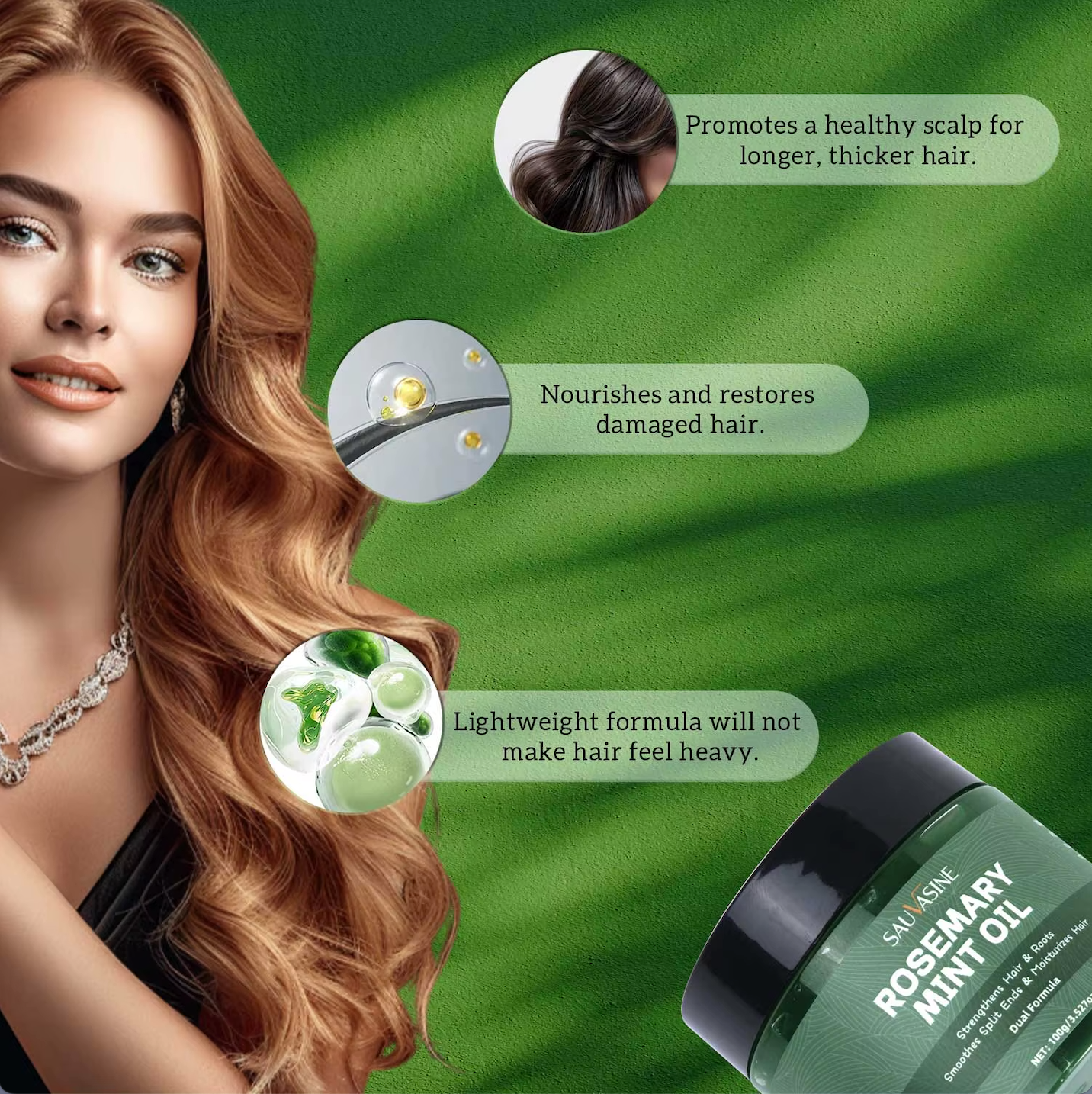 Aceite de Romero y Menta SAUVASINE: revitaliza tu cabello con el toque de la naturaleza