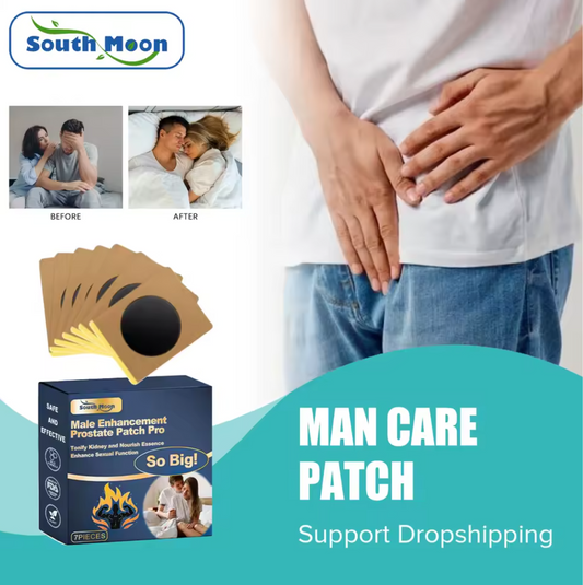 South Moon Men's Prostate Care Patch – Natural Relief for Prostatitis, Frequent Urination & Urethritis (30 Herbal Patches)