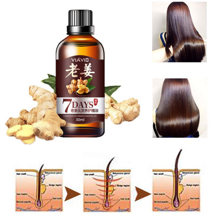 DAGEDA New Ginger Hair Growth Oil Essence, Stops Hair Loss, Dense Thicken Hair, Balding Supports Healthy Hair Growth for Women & Men-30ml - Buy 3 Pay For 2