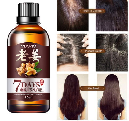 DAGEDA New Ginger Hair Growth Oil Essence, Stops Hair Loss, Dense Thicken Hair, Balding Supports Healthy Hair Growth for Women & Men-30ml - Buy 3 Pay For 2