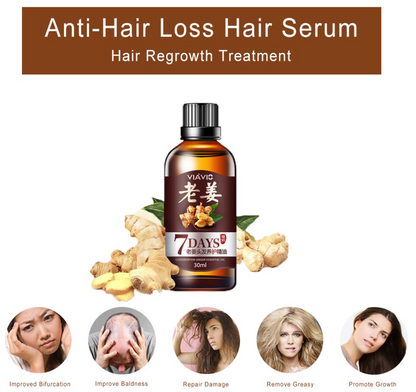 DAGEDA New Ginger Hair Growth Oil Essence, Stops Hair Loss, Dense Thicken Hair, Balding Supports Healthy Hair Growth for Women & Men-30ml - Buy 3 Pay For 2