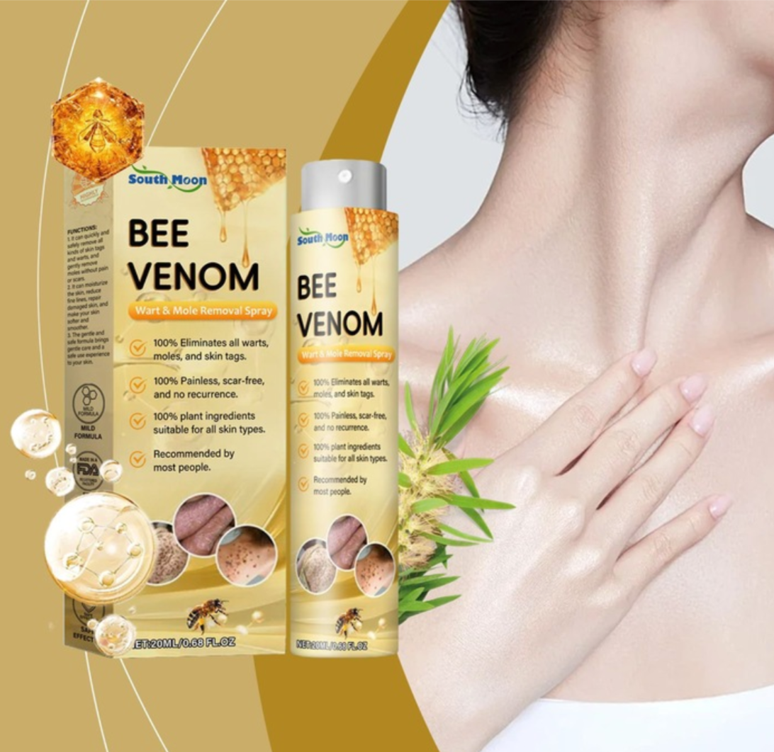SOUTH MOON Bee Venom Wart Removal Support Spray – Gentle, Effective & Skin Repairing for All Warts (Genital & Body)
