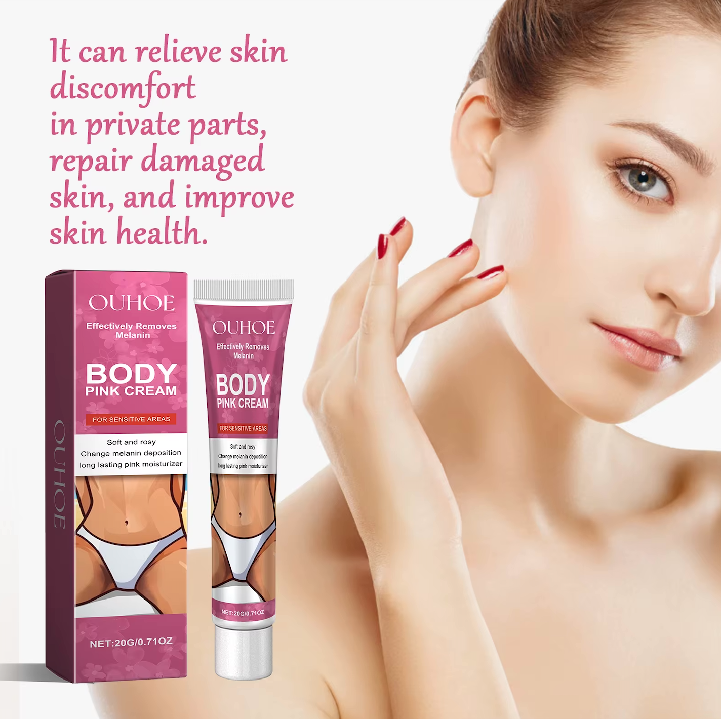 Skin Whitening Cream for Private Areas and Bikini Line – OUHOE Body Pink Cream