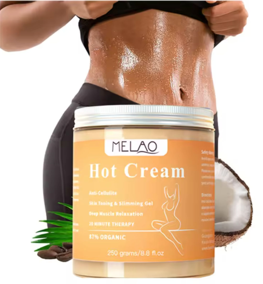 MELAO Slimming & Cellulite Firming Cream – Natural Body Contouring & Fat Burning Lotion