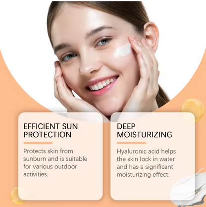 EELHOE Sunscreen Lotion SPF 60+ PA+++ - Refreshing Sunscreen Moisturizing Breathable Facial