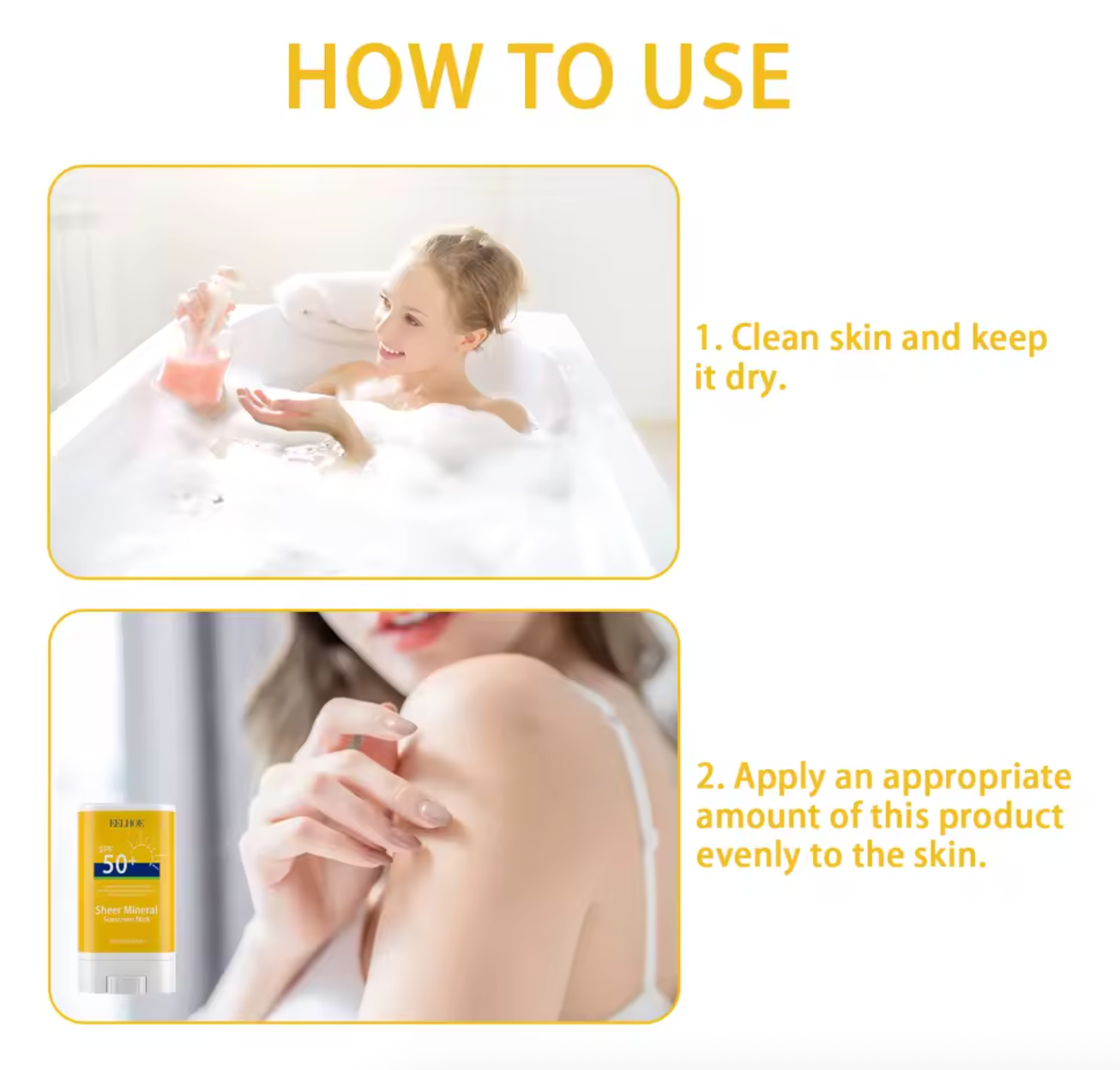 EELHOE UVA/UVB Mineral Protection Hyaluronic Acid Moisturizing Refreshing Oil-Free Stick Sunscreen SPF 50+ Buy 3 Pay For 2