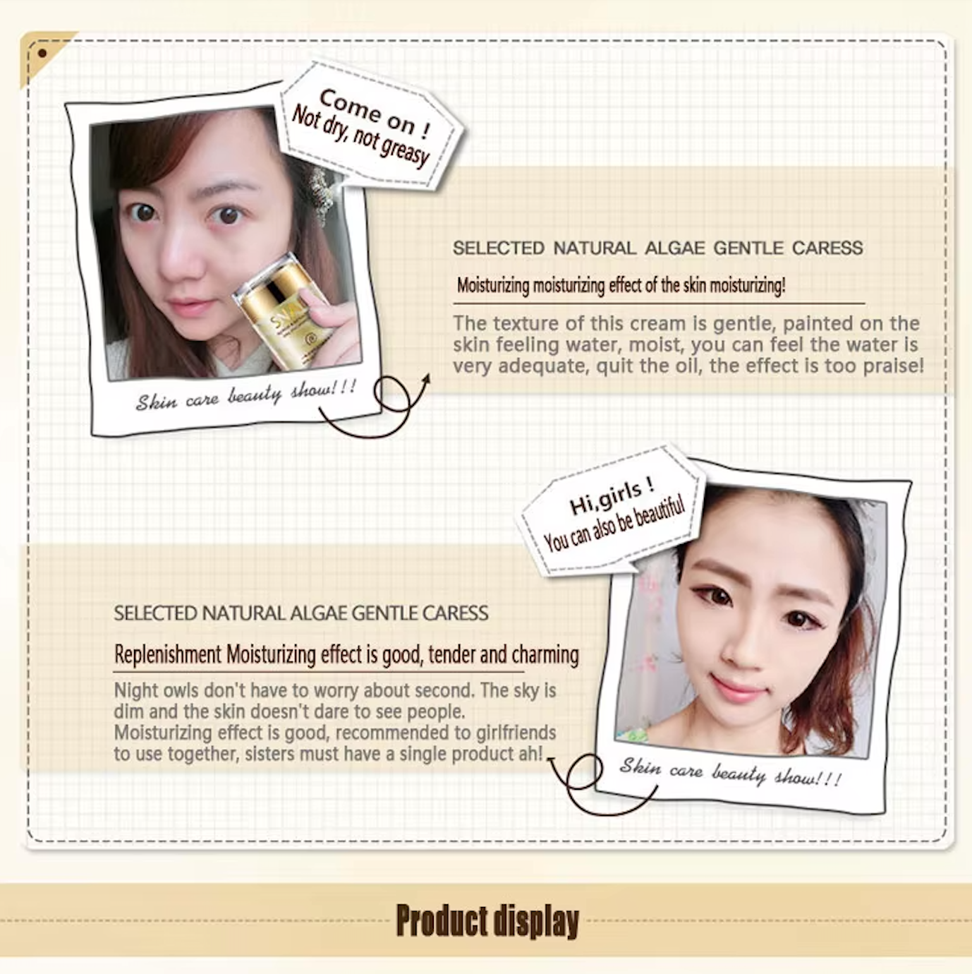 ONE SPRING Natural Snail Extract Anti-Wrinkle Moisturizing and Rejuvenating Repair Cream 60ml
