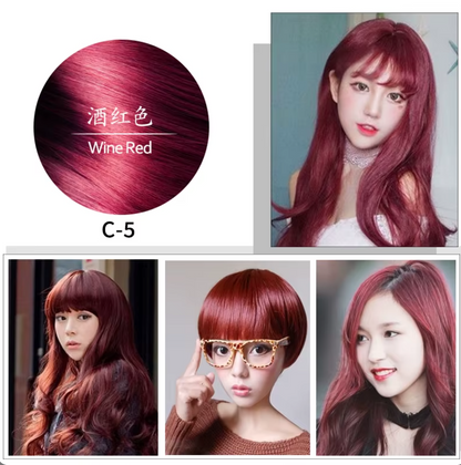AUGEAU Herbal Hair Dye Shampoo (500ml) – Ammonia-Free, Vegan, Easy Coloring & Nourishing