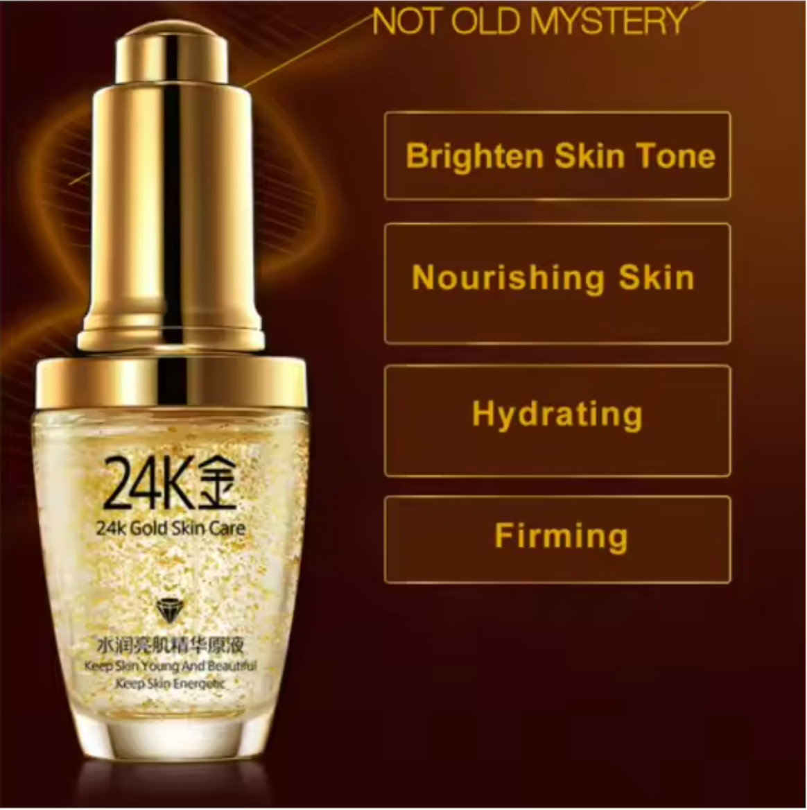 BIOAQUA 24K Gold Firming Serum – Pore Minimizing, Anti-Aging & Antioxidant Face Serum