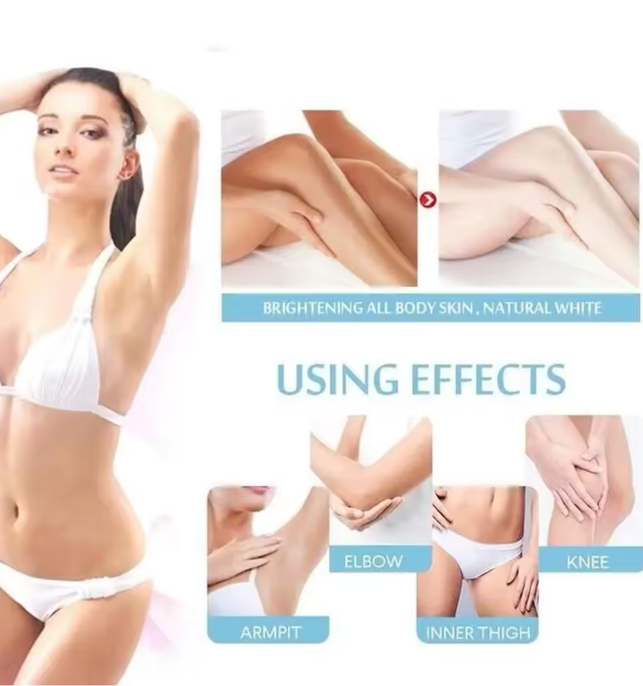 LUNOON Whitening Cream Private Parts Underarm Bleaching Serum Whiten Butt Knee Brighten Inner Thigh Intimate Parts Dark Remove Melanin