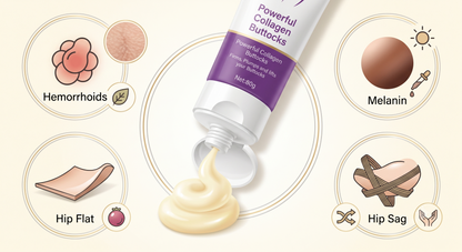 Elaimei Premium Butt Enhancement Cream - Advanced Collagen Booster, Lower Body Plumping & Ultimate Hip Firming Treatment (80g)