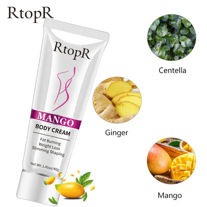 RtopR Mango Slimming & Body Tightening Cream – Targeted Fat Reduction for Abs, Thighs & Arms (No Diet/Surgery Needed)