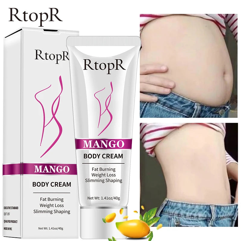 RtopR Mango Slimming & Body Tightening Cream – Targeted Fat Reduction for Abs, Thighs & Arms (No Diet/Surgery Needed)