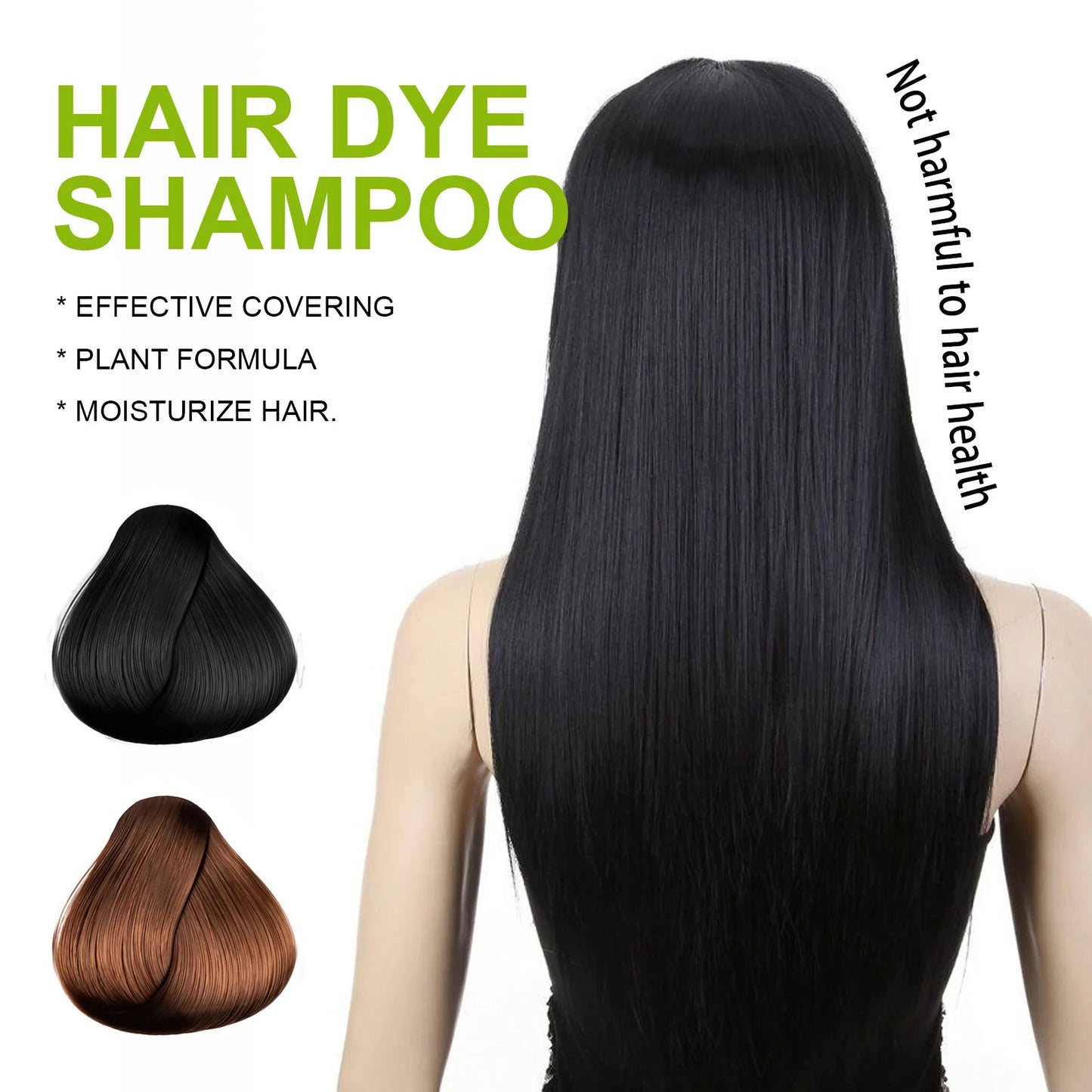 Herbal Essence Hair Dye Shampoo (100ml) – Moisturizing, Anti-Graying, & Anti-Hair Loss Color
