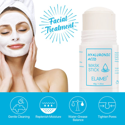 ELEIMEI Eggplant, Hyaluronic Acid, Green Tea, Strawberry, Vitamin C, Coffee Infused Moisturizing and Oil-Control Face Cleansing Mask