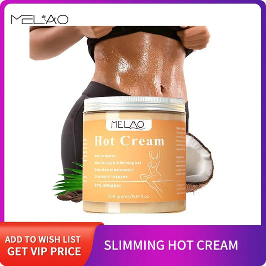 MELAO Slimming & Cellulite Firming Cream – Natural Body Contouring & Fat Burning Lotion