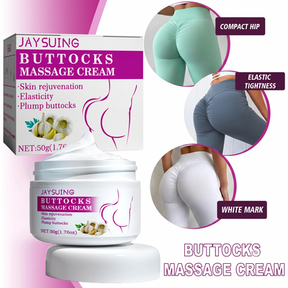 Jaysuing Premium Garlic & Flaxseed Buttocks Massage Cream - Advanced Lower Body Lifting, Booty Plumping & Ultimate Hip Firming Treatment (50g)