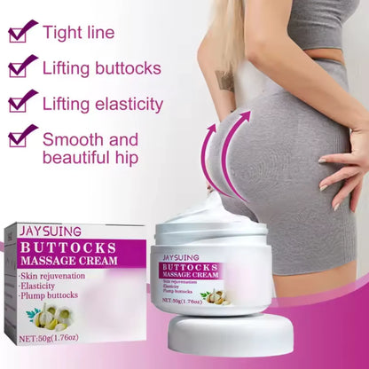 Jaysuing Premium Garlic & Flaxseed Buttocks Massage Cream - Advanced Lower Body Lifting, Booty Plumping & Ultimate Hip Firming Treatment (50g)
