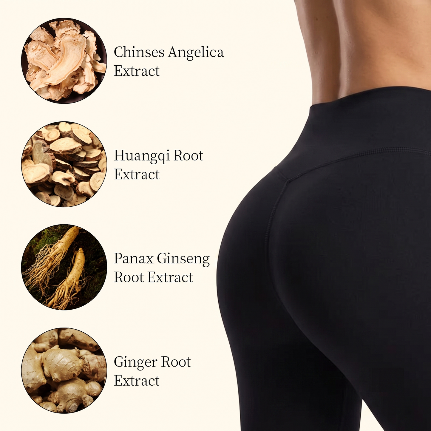 Kormesic Premium Herbal Firm & Plump Butt Cream - Advanced Ginseng, Huangqi & Angelica Lower Body Sculpting, Lifting & Firming Formula (80g)
