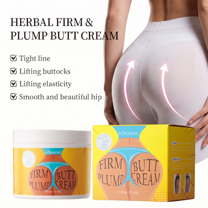 Kormesic Premium Herbal Firm & Plump Butt Cream - Advanced Ginseng, Huangqi & Angelica Lower Body Sculpting, Lifting & Firming Formula (80g)