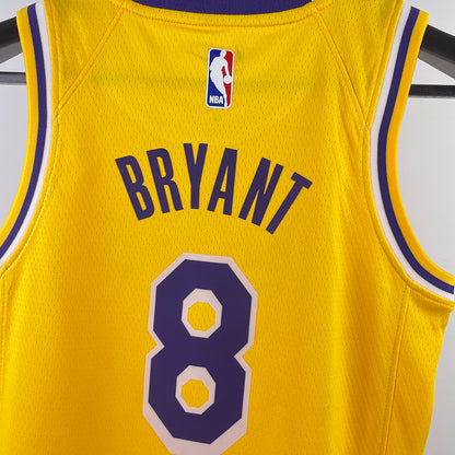 Lakers BRYANT #8 Yellow Kids NBA Jersey