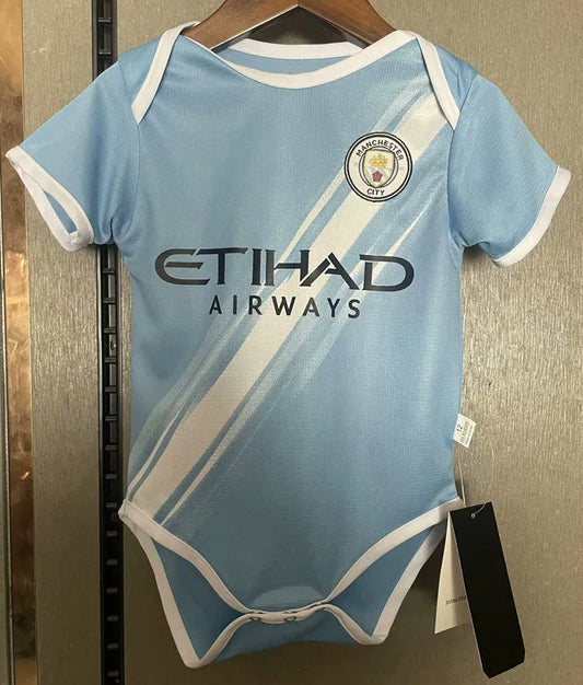2025-26 Manchester City Home Baby Player Soccer Jersey Suit - Manchester City Baby Kit